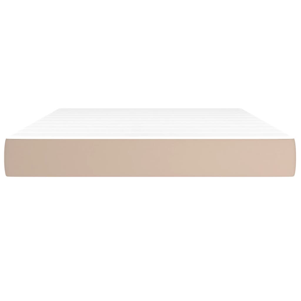 Materasso a Molle Cappuccino 140x200x20 cm in Similpelle - homemem39