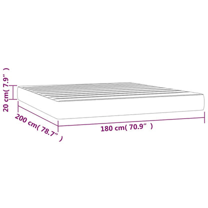 Materasso a Molle Insacchettate Media Crema 180x200x20 cm