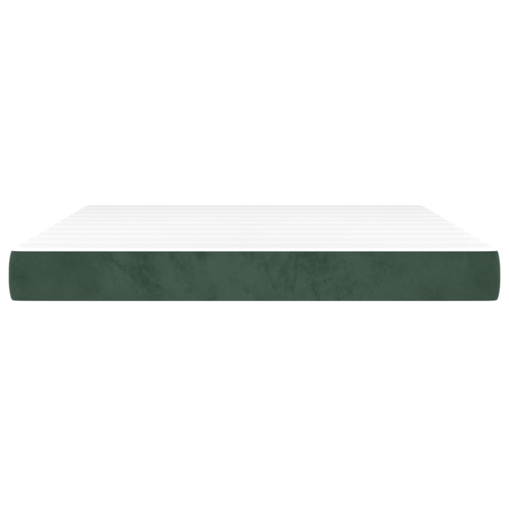 Materasso a Molle Insacchettate Rigidità Media Verde Scuro 180x200x20 cm in Velluto | homemem39
