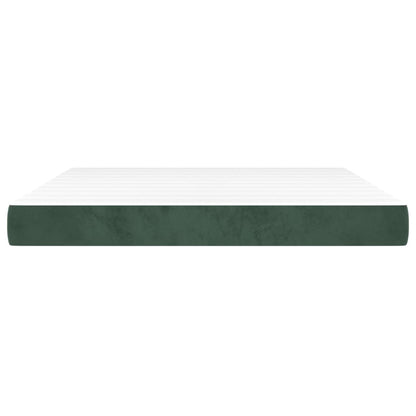 Materasso a Molle Insacchettate Rigidità Media Verde Scuro 180x200x20 cm in Velluto | homemem39