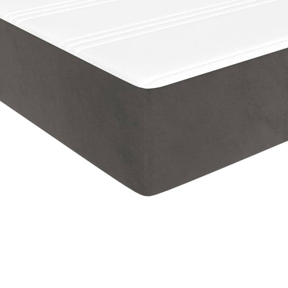Materasso a Molle Insacchettate Rigidità Media Grigio Scuro 137x190x20 cm in Velluto | homemem39