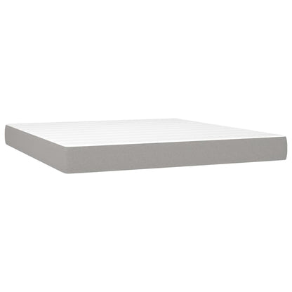Materasso a Molle Insacchettate Rigidità Media Grigio Chiaro 152x203x20 cm Queen in Tessuto | homemem39