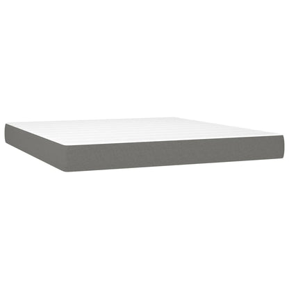 Materasso Molle Insacchettate Rigidità Media Grigio Scuro 183x213x20 cm California King Tessuto | homemem39