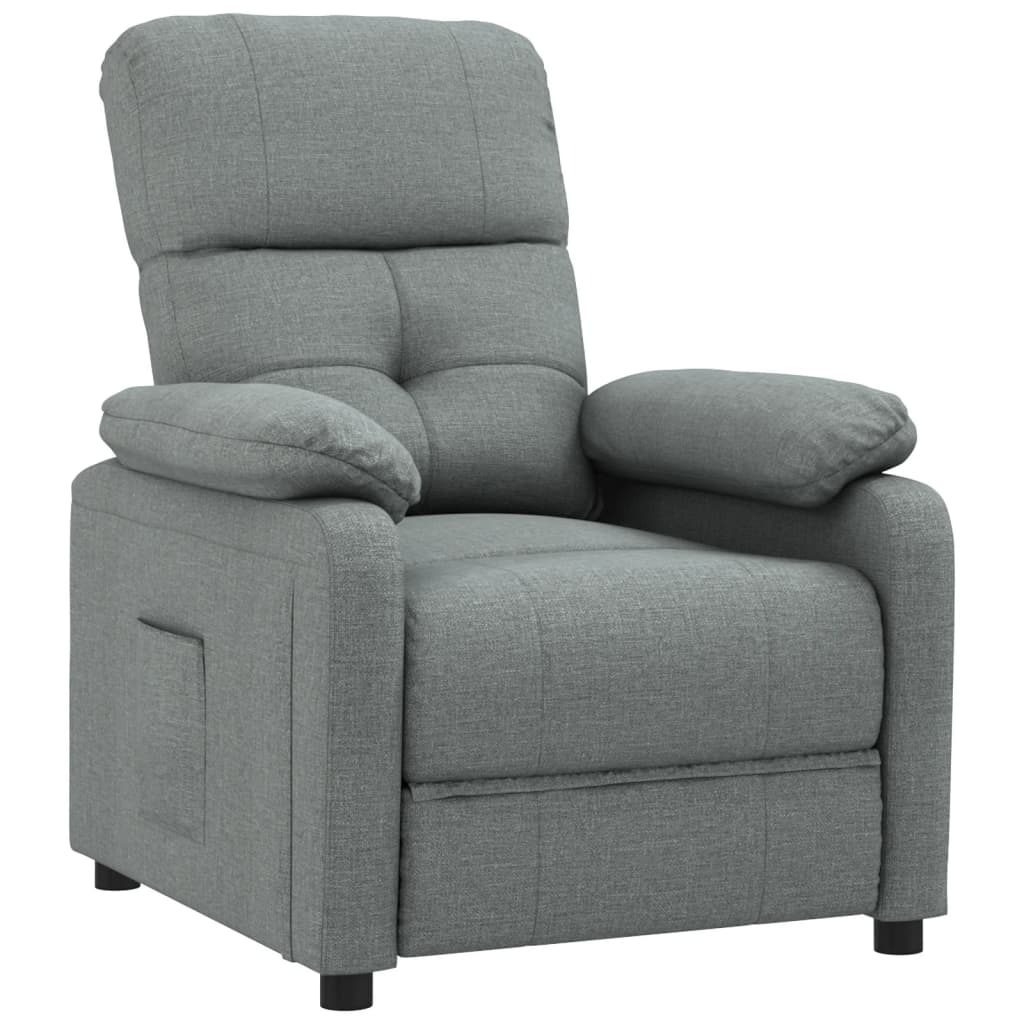 Poltrona Reclinabile in Tessuto Grigio Scuro | homemem39