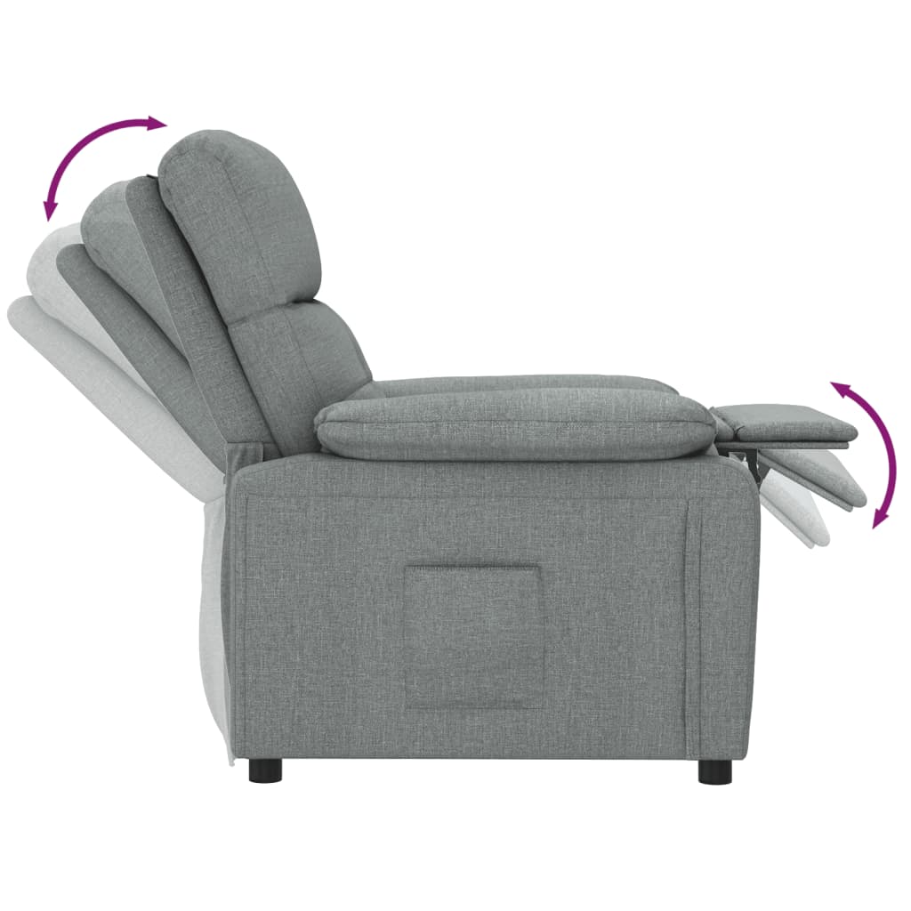 Poltrona Reclinabile in Tessuto Grigio Scuro | homemem39