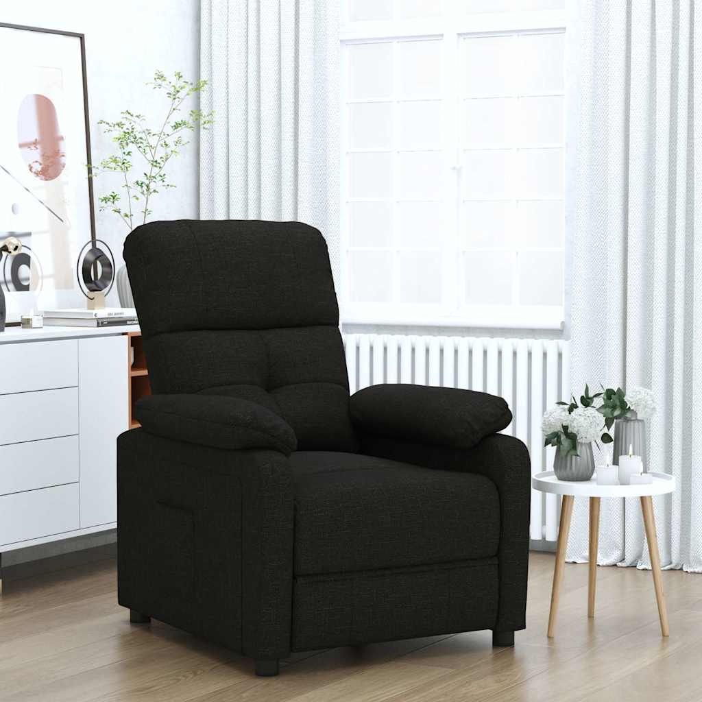 Poltrona Reclinabile in Tessuto Nero | homemem39
