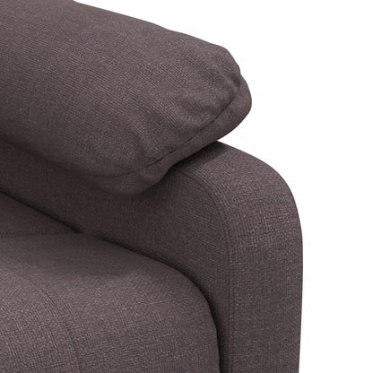 Poltrona Reclinabile Marrone Scuro in Tessuto