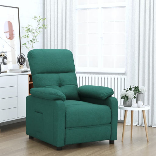 Poltrona Reclinabile in Tessuto Verde Scuro | homemem39