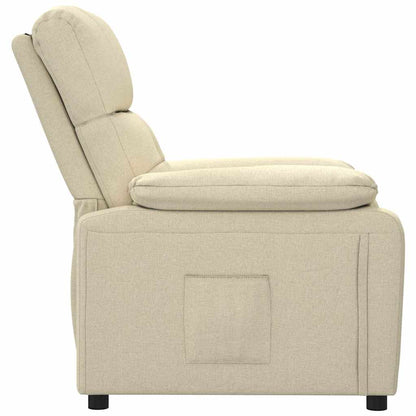 Poltrona Reclinabile in Tessuto Crema