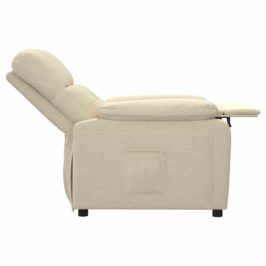 Poltrona Reclinabile in Tessuto Crema