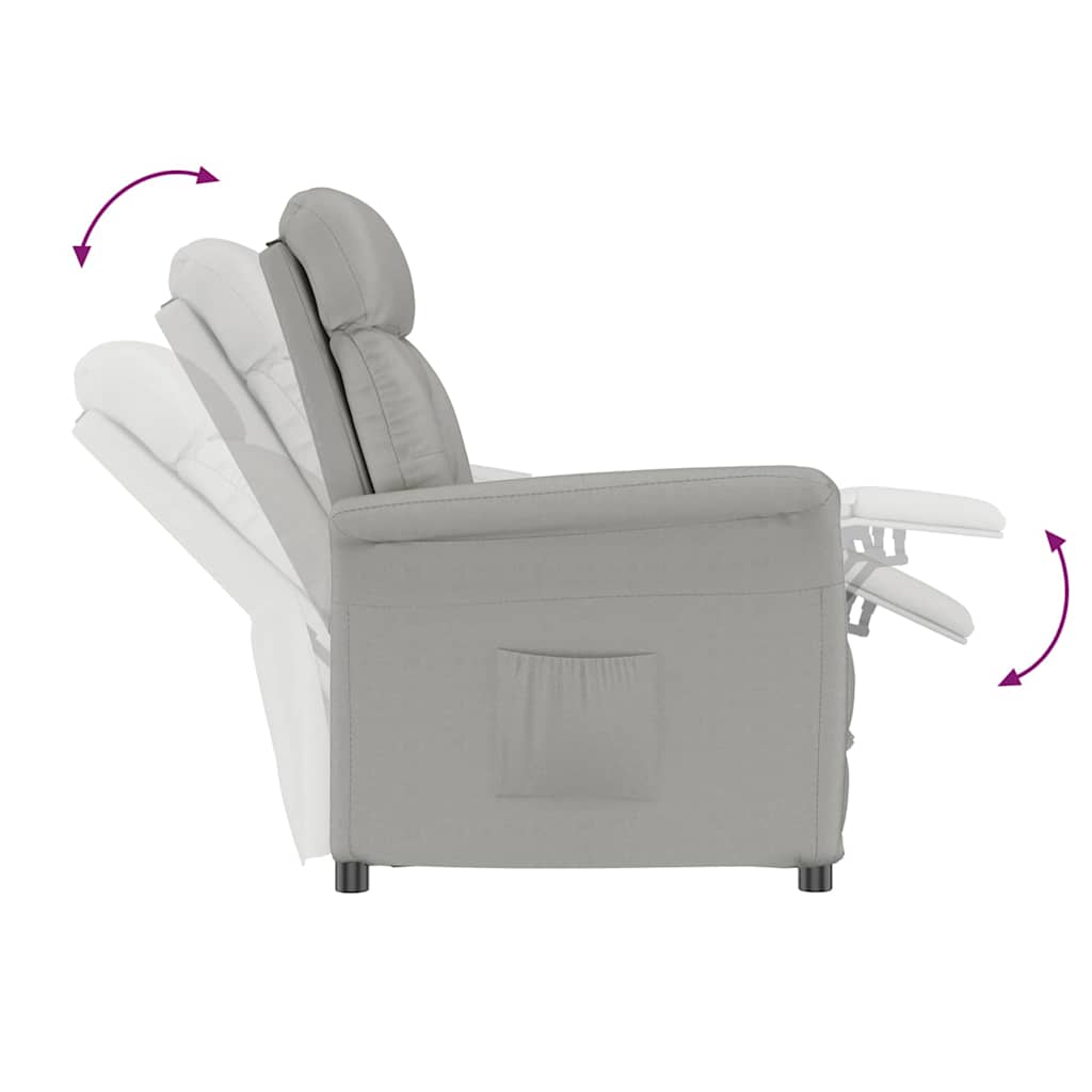 Poltrona Recliner Grigia Chiara Grigio chiaro
