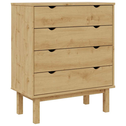 Cassettiera OTTA 76,5x39,5x90 cm in Legno Massello di Pino | homemem39