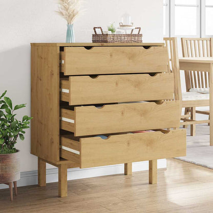 Cassettiera OTTA 76,5x39,5x90 cm in Legno Massello di Pino | homemem39