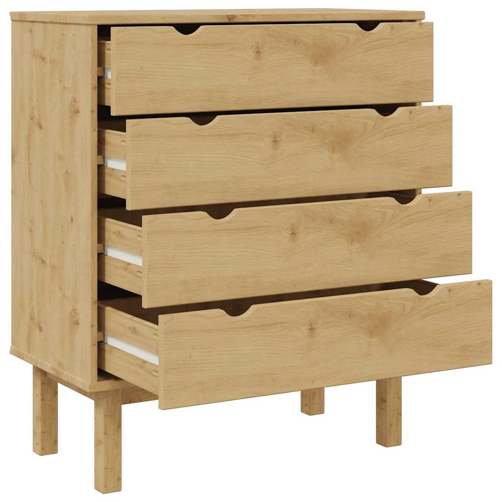 Cassettiera OTTA 76,5x39,5x90 cm in Legno Massello di Pino | homemem39