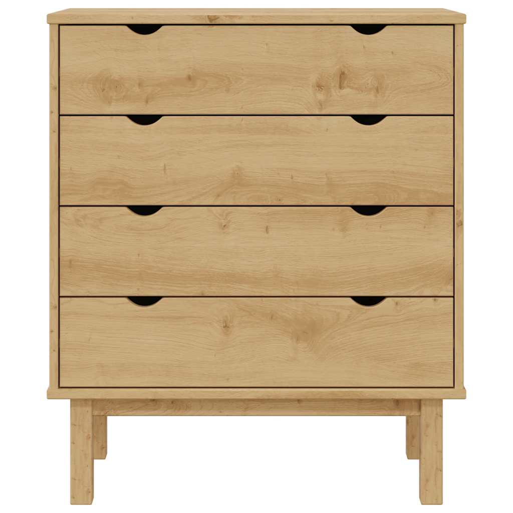 Cassettiera OTTA 76,5x39,5x90 cm in Legno Massello di Pino | homemem39