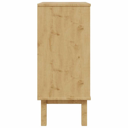 Cassettiera OTTA Marrone e Bianco 76,5x39,5x90 cm Legno di Pino
