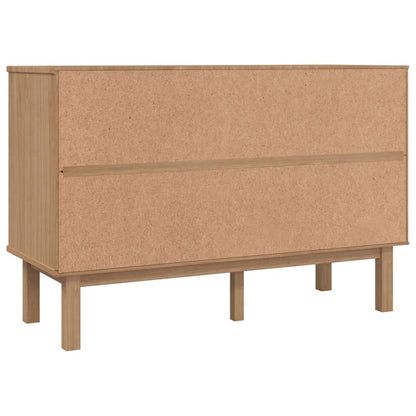 Cassettiera OTTA Marrone e Bianco 111x43x73,5 cm Legno di Pino - homemem39