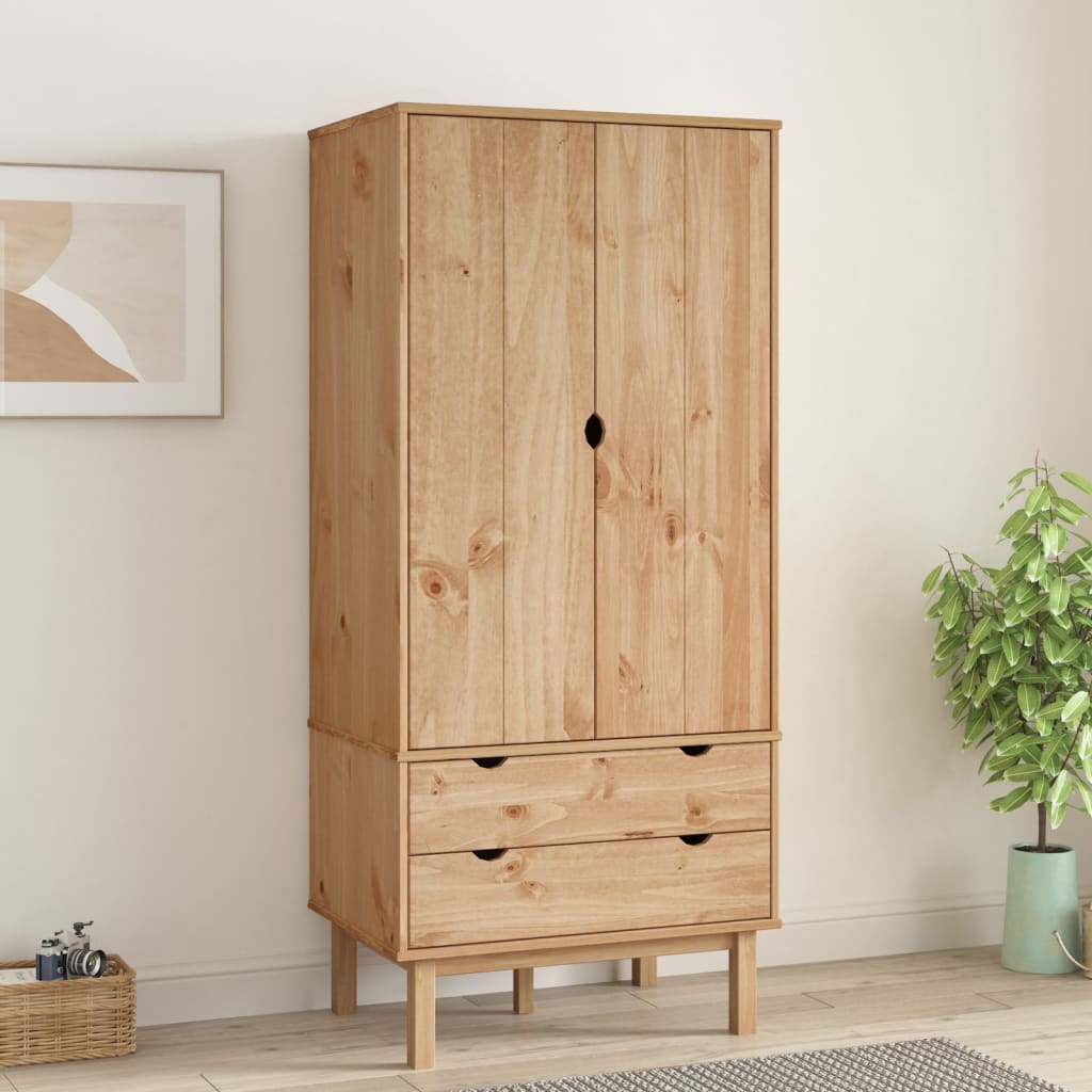 Armadio OTTA 76,5x53x172 cm in Legno Massello di Pino | homemem39