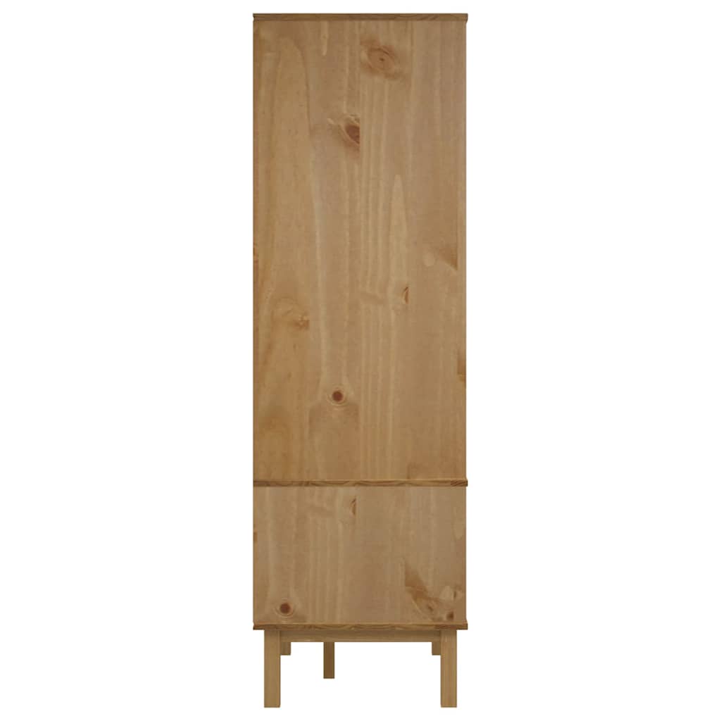 Armadio OTTA Marrone e Bianco 76,5x53x172 cm in Legno di Pino