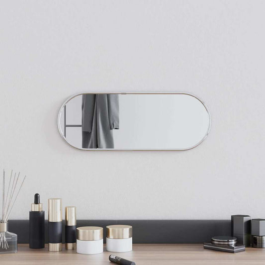 Specchio da Parete Argento 40x15 cm Ovale | homemem39