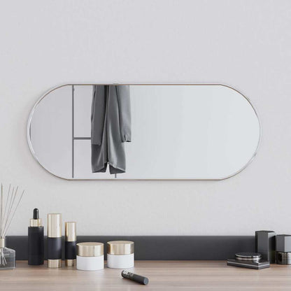 Specchio da Parete Argento 60x25 cm Ovale | homemem39
