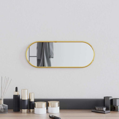 Specchio da Parete Dorato 40x15 cm Ovale | homemem39