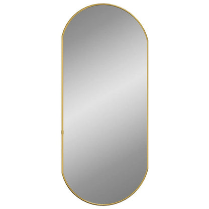 Specchio da Parete Dorato 80x35 cm Ovale | homemem39