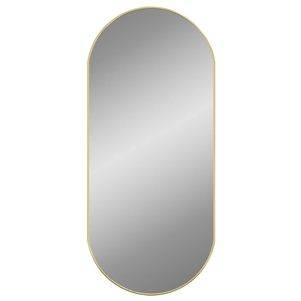 Specchio da Parete Dorato 100x45 cm Ovale | homemem39