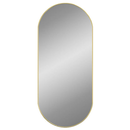 Specchio da Parete Dorato 100x45 cm Ovale | homemem39