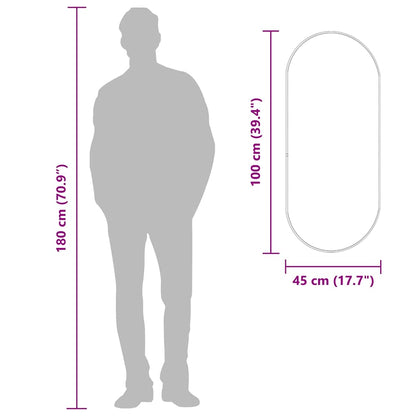 Specchio da Parete Dorato 100x45 cm Ovale | homemem39