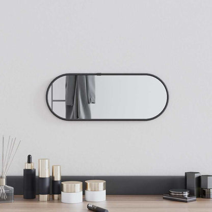 Specchio da Parete Nero 40x15 cm Ovale | homemem39