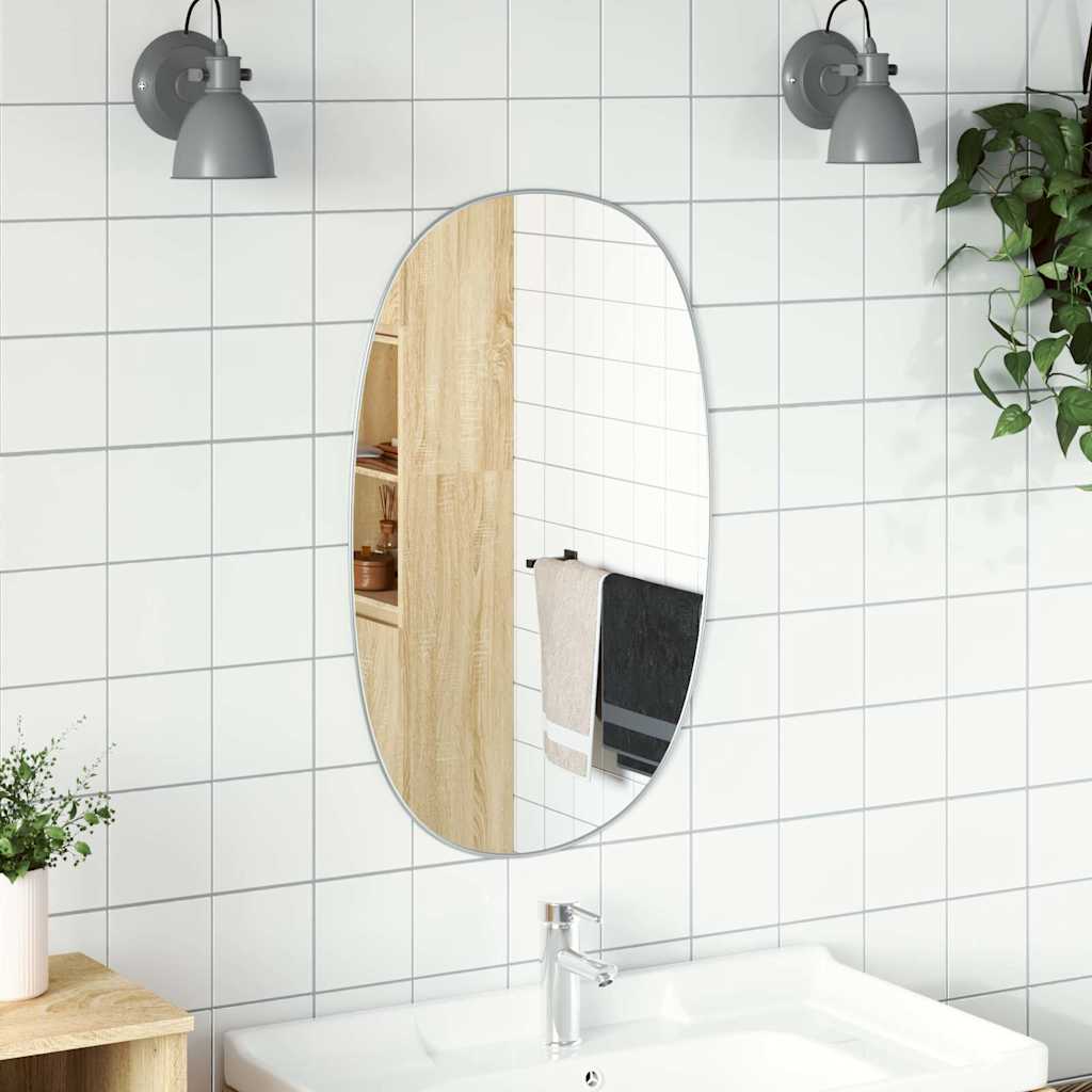 Specchio da Parete Argento 70x45 cm | homemem39