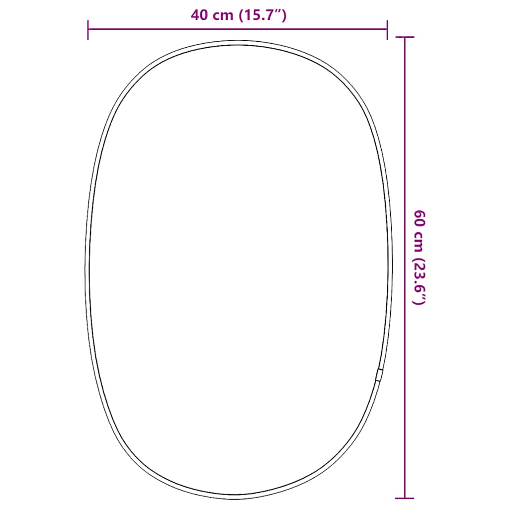 Specchio da Parete Dorato 60x40 cm | homemem39