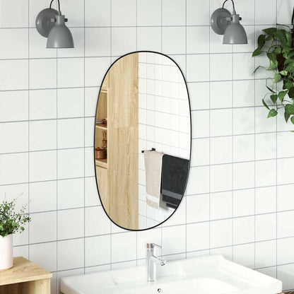 Specchio da Parete Nero 80x50 cm | homemem39