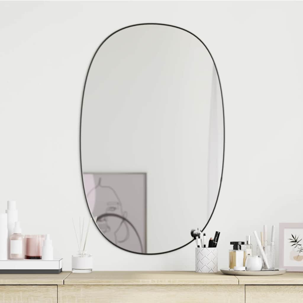 Specchio da Parete Nero 80x50 cm | homemem39