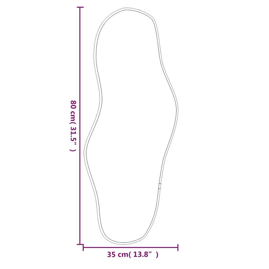 Specchio da Parete Dorato 80x35 cm | homemem39