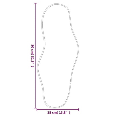 Specchio da Parete Dorato 80x35 cm | homemem39