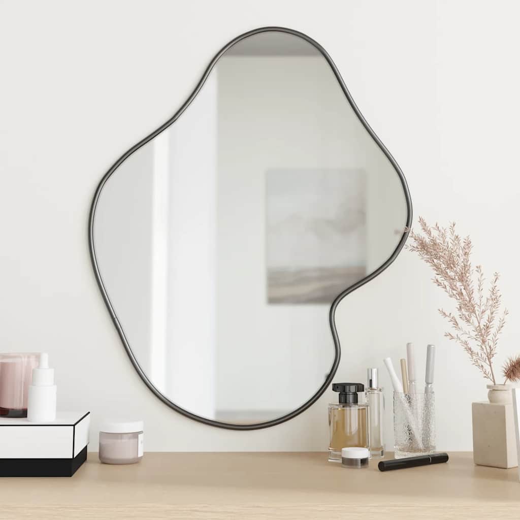 Specchio da Parete Nero 60x50 cm | homemem39
