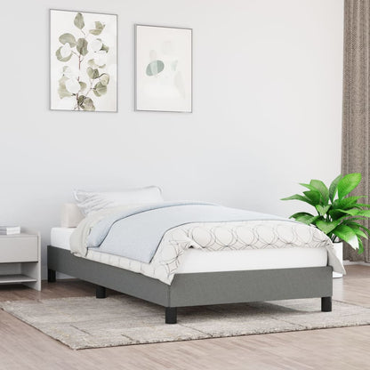 Giroletto senza Materasso Grigio Scuro 80x200 cm Tessuto