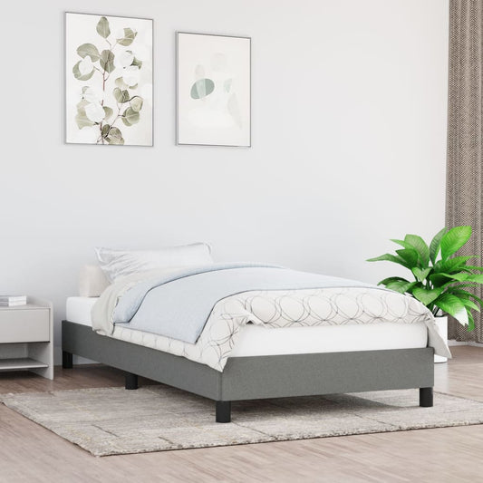 Giroletto senza Materasso Grigio Scuro 80x200 cm Tessuto