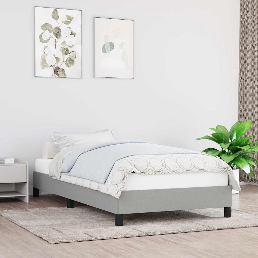 Giroletto senza Materasso Grigio Chiaro 90x200 cm Tessuto