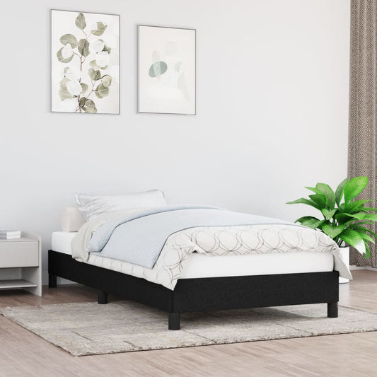 Giroletto senza Materasso Nero 90x200 cm in Tessuto | homemem39