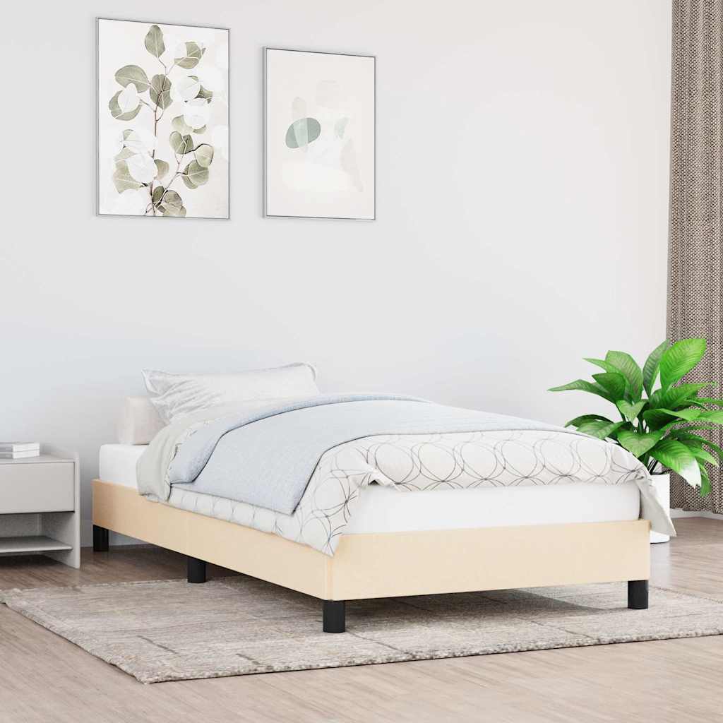 Giroletto senza Materasso Crema 90x200 cm in Tessuto