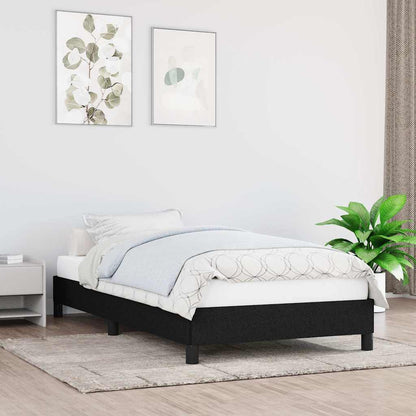 Giroletto senza Materasso Nero 100x200 cm in Tessuto