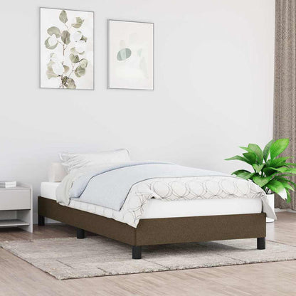 Giroletto senza Materasso Marrone Scuro 100x200 cm Tessuto