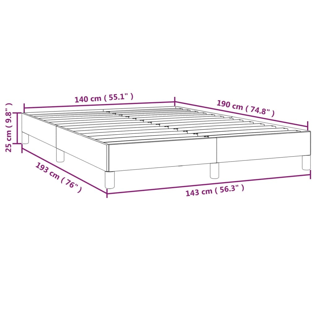 Giroletto senza Materasso Grigio Chiaro 140x190 cm Tessuto | homemem39