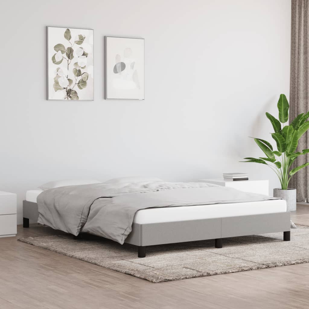 Giroletto senza Materasso Grigio Chiaro 140x190 cm Tessuto | homemem39