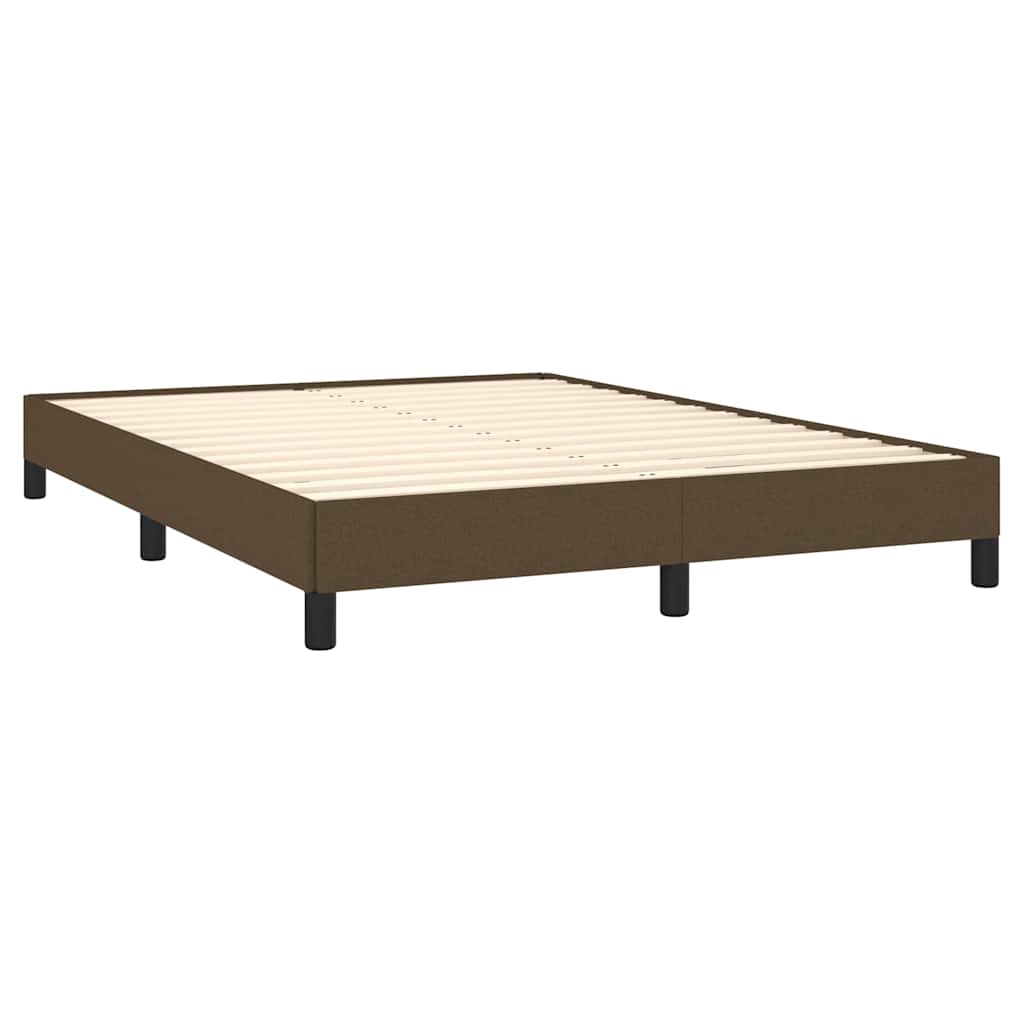 Giroletto senza Materasso Marrone Scuro 140x200 cm Tessuto