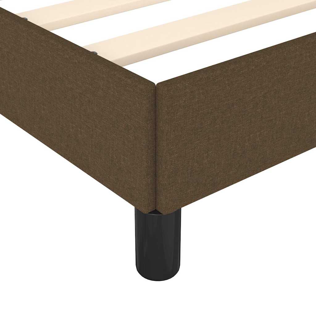 Giroletto senza Materasso Marrone Scuro 140x200 cm Tessuto