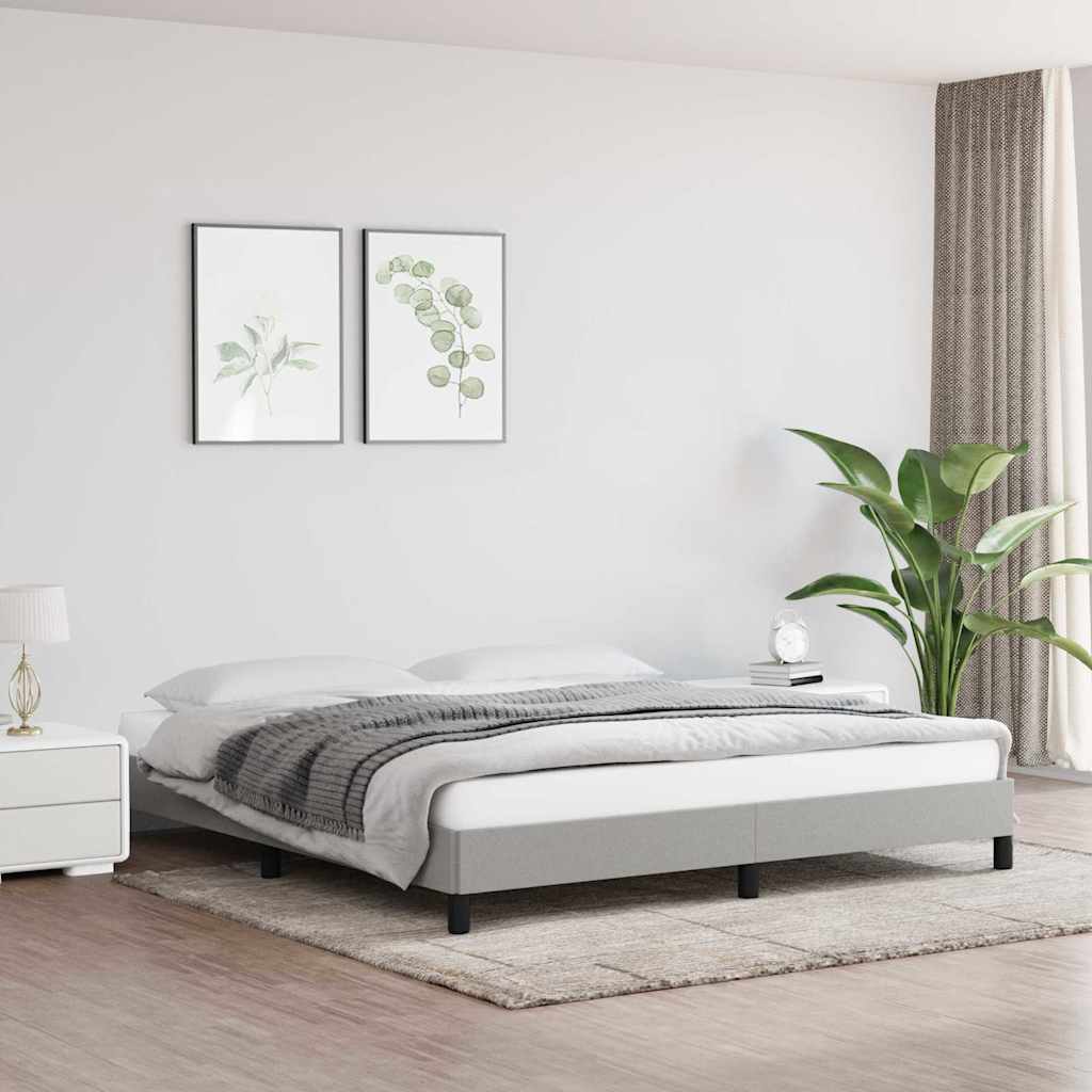 Giroletto senza Materasso Grigio Chiaro 160x200 cm Tessuto
